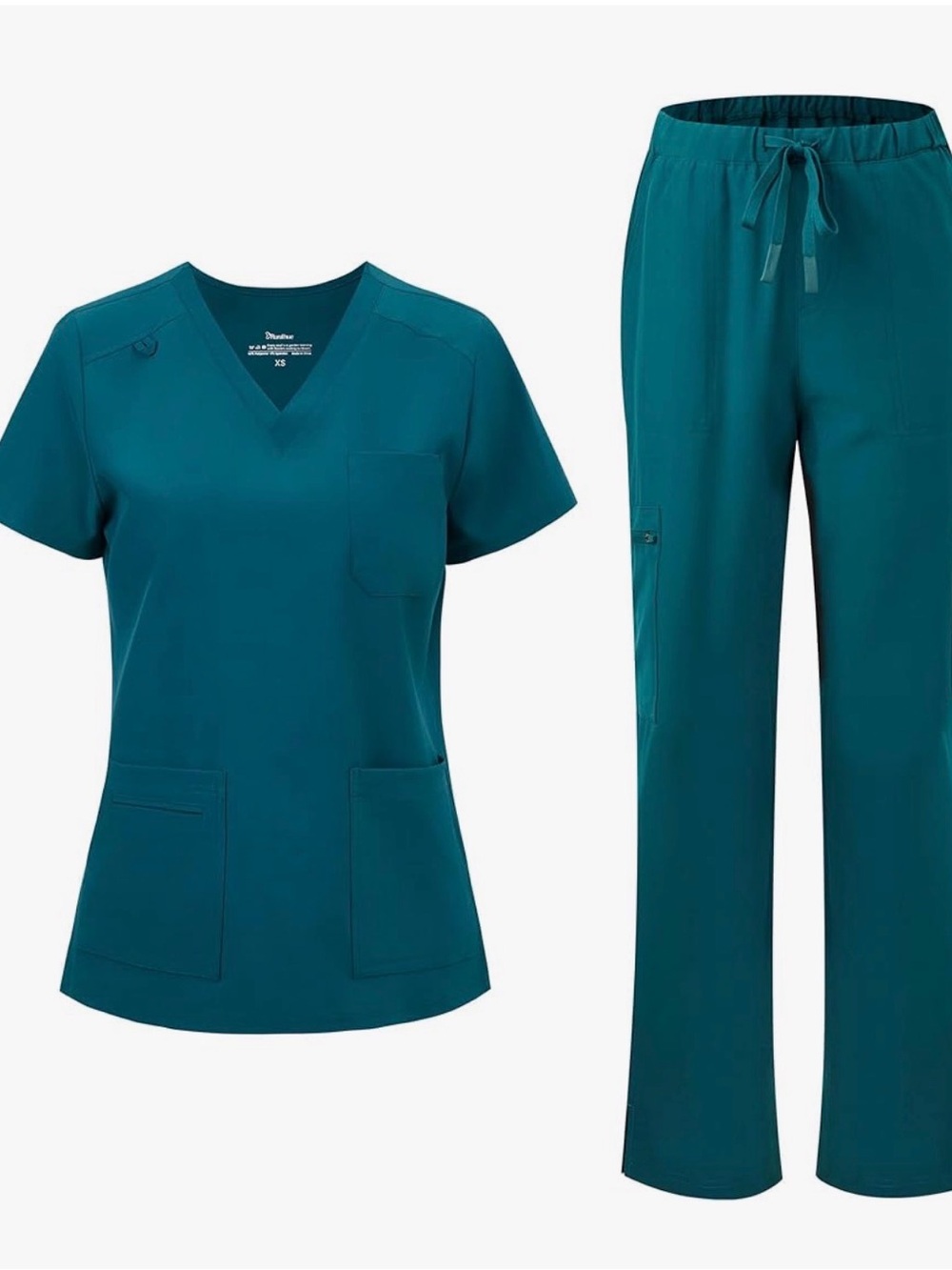 Teal Medical Scrub Top & Pants Set
